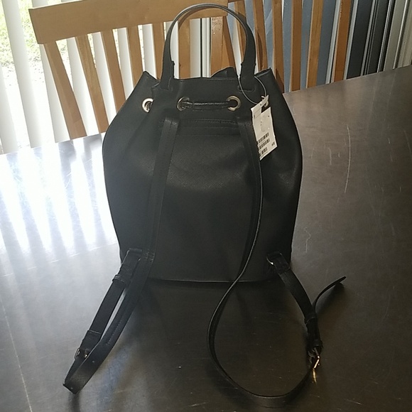 H&M Bags New Hm Black Backpack Purse Poshmark
